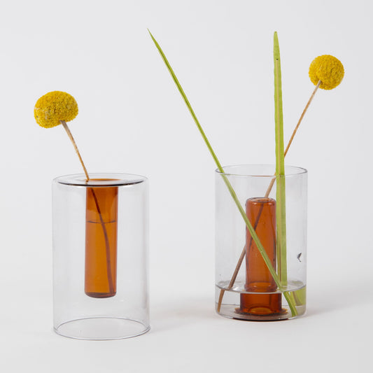 Block Design Reversible Glass Vases - Rooo-Star
