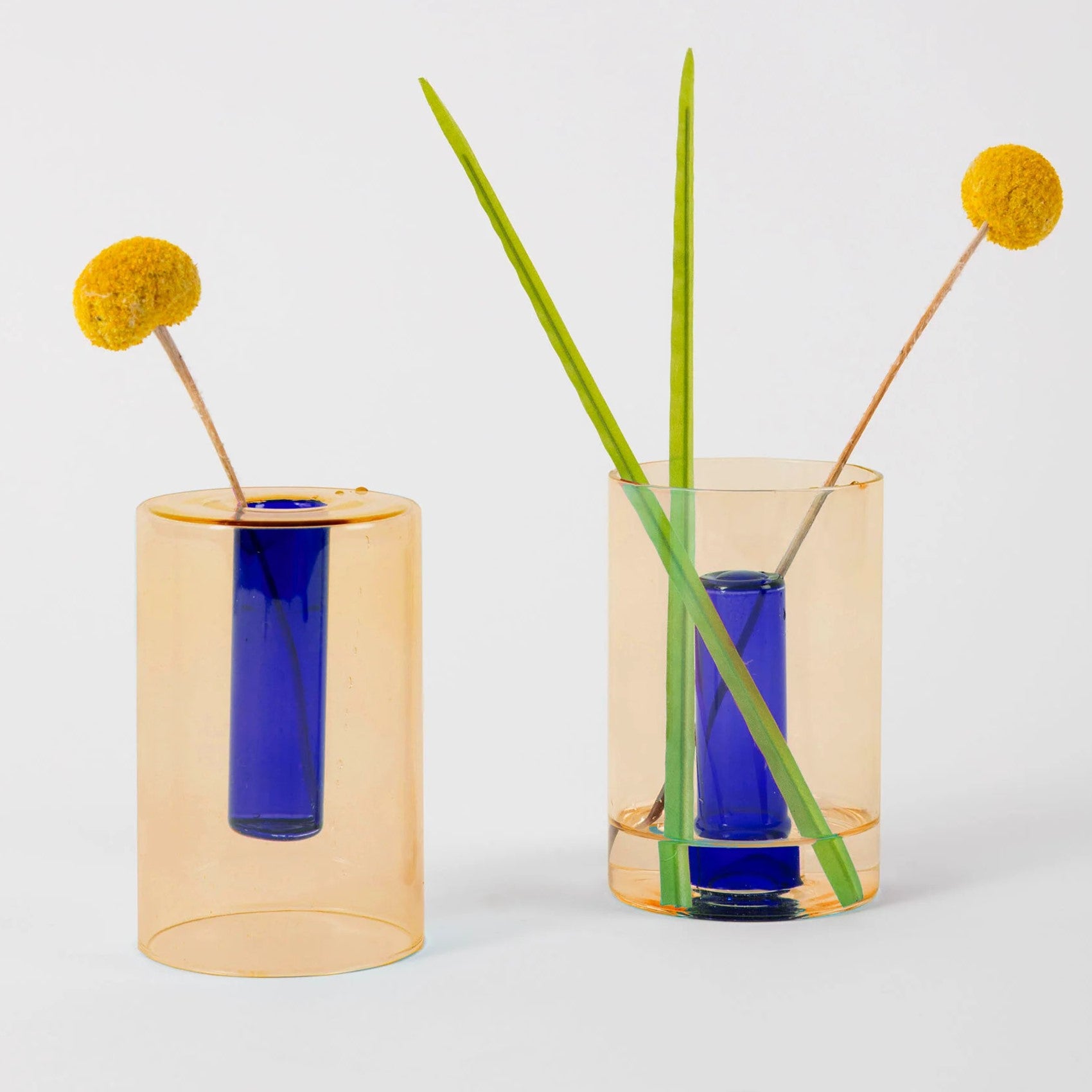 Block Design Reversible Glass Vases - Rooo-Star